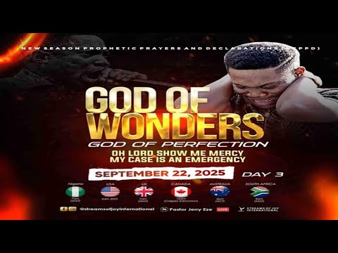 OH LORD SHOW ME MERCY [GOD OF WONDERS; GOD OF PERFECTION  - DAY 3] || NSPPD || 24TH SEPTEMBER 2025
