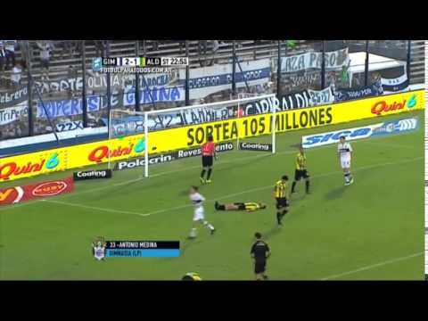 Gol de Antonio Medina Gimnasia LP 3-1 Aldosivi