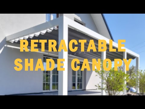 SlideCanopy - slide on wire canopy DIY. Roleta rzymska pozioma, przesuwne zadaszenie do pergoli.