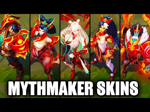 All New Mythmaker Skins Spotlight Irelia Zyra Garen Galio Sivir (League of Legends)