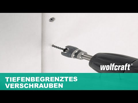 Schraubvorsatz: Tiefenbegrenztes Verschrauben von Gipskarton | wolfcraft