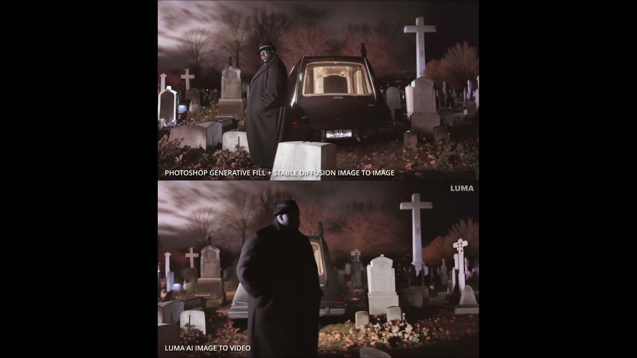 The Notorious B.I.G. Album Cover Reimagined with Stable Diffusion & Luma AI Dream Machine