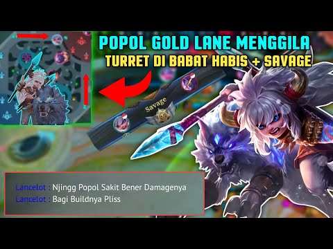 Tutorial Popol Gold Lane New Season - Build Tersakit 1 Combo Musuh Mati