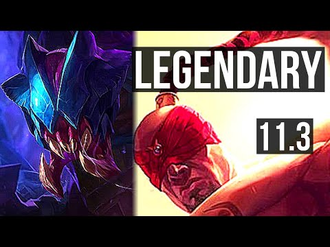 REK'SAI vs LEE SIN (JUNGLE) | 12/0/6, Legendary, 700+ games | BR Master | v11.3