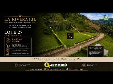 Lote en Venta en La Vega, Cundinamarca - Condominio La Rivera P.H.