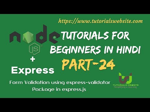 Form validation using express validator in express js | use of express validator package | Part 24
