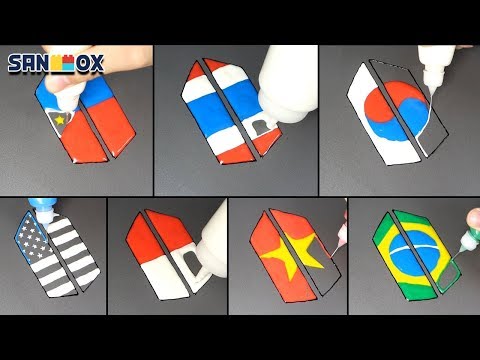 BTS♥ARMY Logo Pancake art (Philippines Thailand Korea America Indonesia Vietnam Brazil)