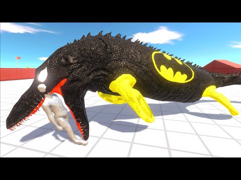 BATMAN MOSASAURUS vs FPS AVATAR DEATH RUN - Animal Revolt Battle Simulator