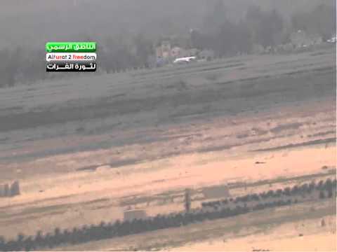 استهداف مطار دير الزور العسكري من قبل كتيبة الصاعقة