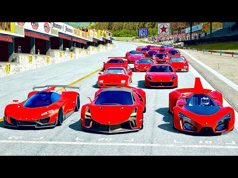 Ferrari Stallone vs Ferrari Hypercars at Highlands