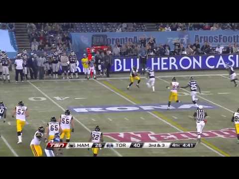 CFL Recap: Hamilton 40, Toronto 43 - November 1, 2012