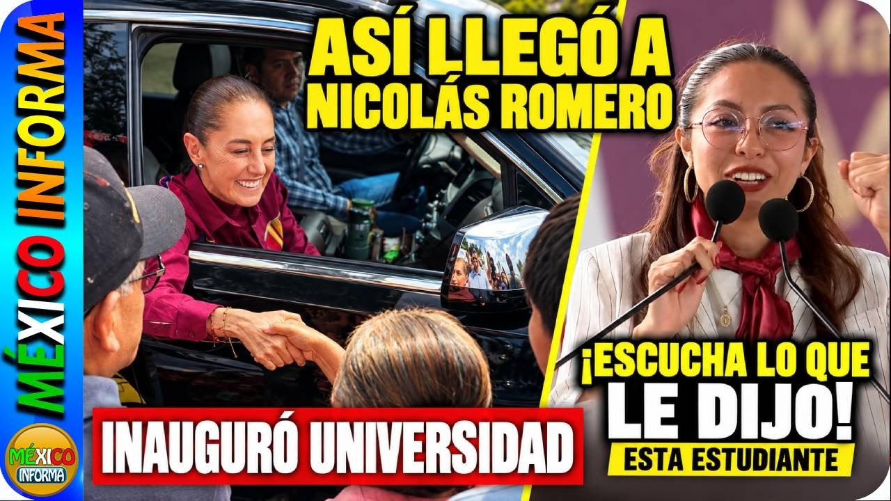 ASÍ LLEGÓ LA PRESIDENTA A NICOLÁS ROMERO. ESCUCHA LO QUE LE DIJO ESTA ESTUDIANTE. ¡GRAN CONTRASTE!