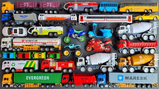 Train, Container Truck, Fire Truck, Police Car, Tank Truck, Water Cannon Car, Vespa Motorcycle