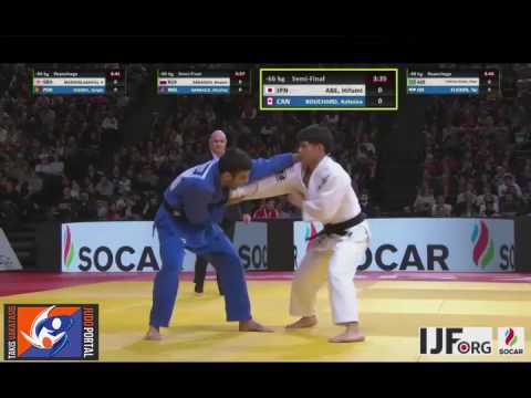 Judo Grand Slam Paris 2017 Semifinal -60kg ABE Hifumi (JPN) vs. BOUCHARD Antoine (CAN)