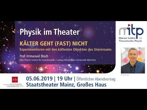 PHYSIK IM THEATER: Kälter geht (fast) nicht (05.06.2019)