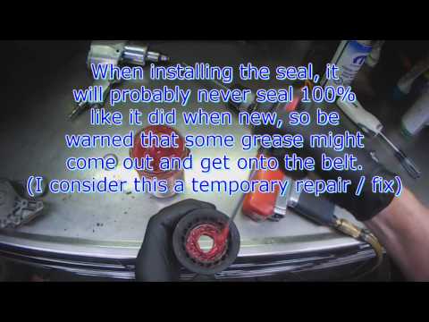 VW A4: Noisy serpentine belt tensioner (temporary fix)