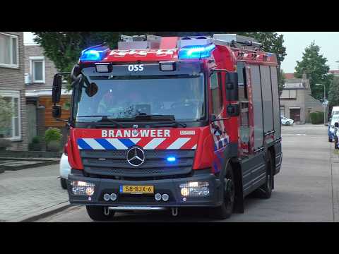 Osse Brandweer met spoed naar een Buitenbrand aan de Klingenstraat in Oss