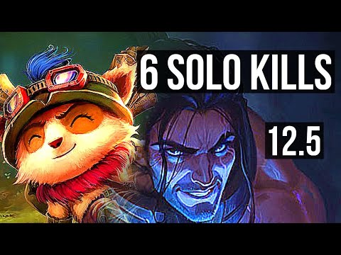 TEEMO vs SYLAS (TOP) (DEFEAT) | 6 solo kills, 1.3M mastery, 300+ games | EUW Diamond | 12.5