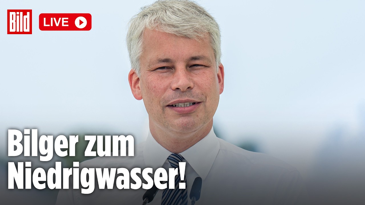Verkehrsminister Steffen Bilger zum Niedrigwasser-Alarm! | BILD LIVE