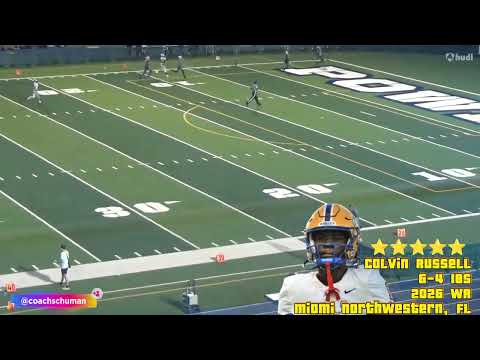 Calvin Russell 6-4 185 2026 WR Miami Northwestern, FL Named NUC Sports 5 Star ⭐️⭐️⭐️⭐️⭐️