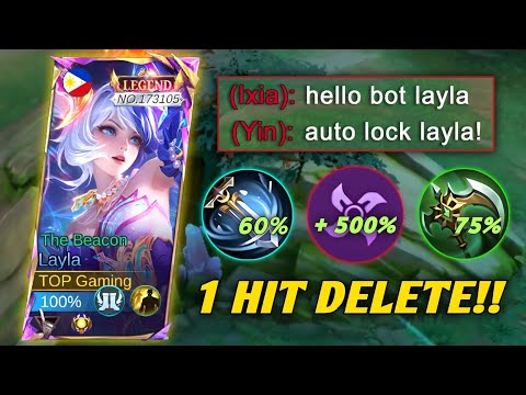 TOP GLOBAL LAYLA FULL ATTACK SPEED BUILD IS SO BROKEN!! (100% DEADLY!) - MLBB