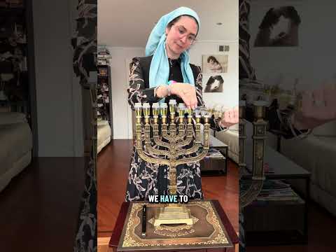How do we light the menorah if we are not allowed to ignite flame on Shabbos? ￼#menorah #shabbos