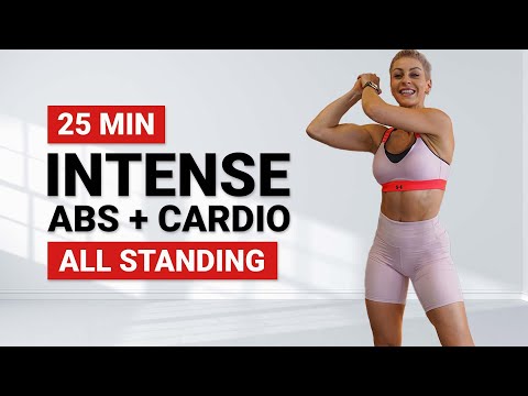 25 MIN STANDING ABS + CARDIO | No Repeat | Standing Ab Workout At Home | Fun And Sweaty | No Repeat