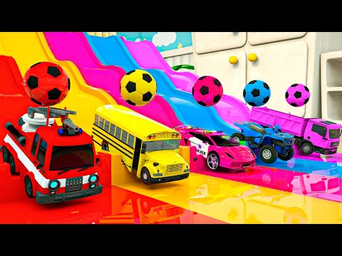 Bingo Song + Humpty Dumpty Song - Soccer ball shaped wheels - Baby Nursery Rhymes & Kids Songs