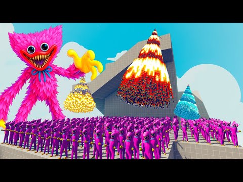 200x KISSY MISSY vs 4x EVERY GOD - Totally Accurate Battle Simulator TABS