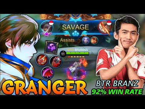 SAVAGE!! Granger 92% Win Rate by BTR Branz - Mobile Legends: Bang Bang