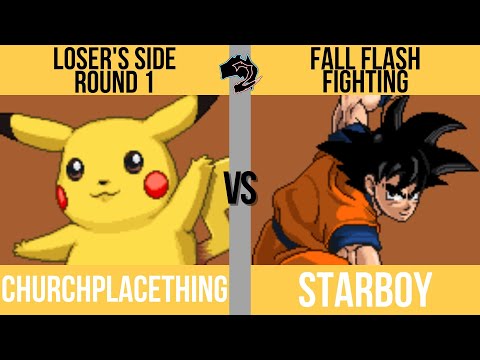 Fall Flash Fighting Loser's: ChurchPlaceThing (Pikachu, Ryu) vs. Starboy (Goku) - SSF2 Tournament