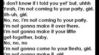 3OH!3 I&#39;m not coming to your party, girl with lyrics