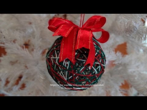 Como fazer: Bola de Natal com Bexiga: Aula de Natal Como fazer: Bola de Natal com Bexiga: Aula de Natal