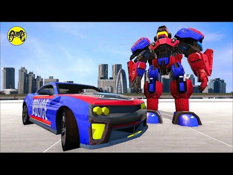 Police Robot Car Superhero Save City: Transform Robot Game 2021 - Android Gameplay
