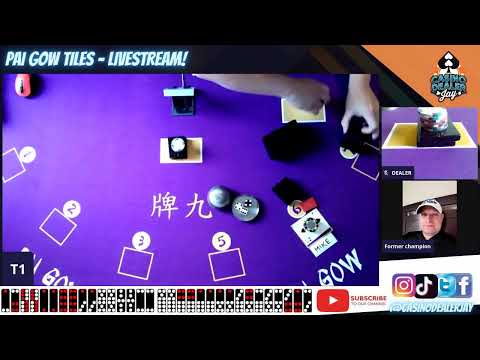 Sunday PAI GOW TILES Livestream.  COME SAY HI!  CASINO DEALER