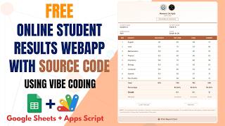 Build a School Result Portal with Google Apps Script | Vibe Coding with AI - E49