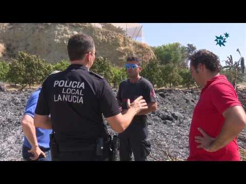 Extinguido el Incendio que se provocó  en la cuenca del Río Guadalest.
