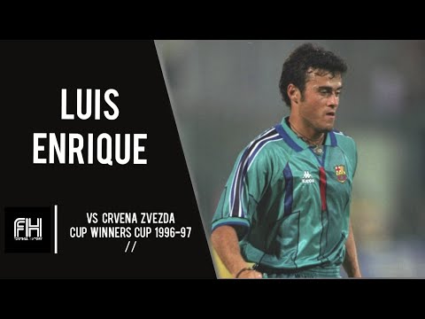 Luis Enrique ● Skills ● Crvena Zvezda 1-1 FC Barcelona ● Cup Winners Cup 1996-97