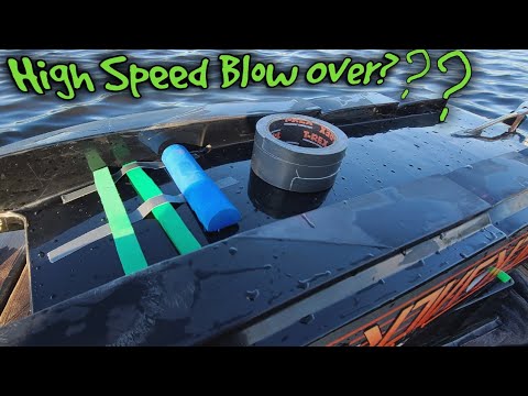 Quick Air Dam Idea Blackjack 42, Two Shapes Tested - Speed Run Tips FE Rc Boat