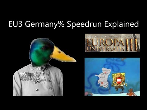 EU3 Germany% Speedrun Explained (250 Subscriber Special)