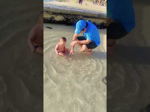 Priansh enjoying his beachday to the fullest #mauritius #beachvibes #baby