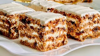 Juicy carrot cake! No flour, sugar, butter or eggs! my dearest