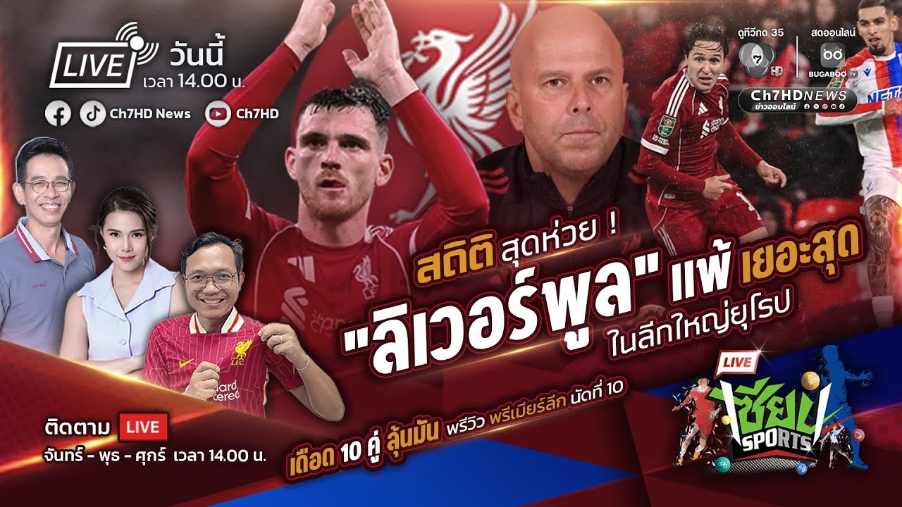 🔴 Live : #เซียนSports :  สถิติสุดห่วย ! "ลิเวอร์พูล" แพ้เยอะสุด