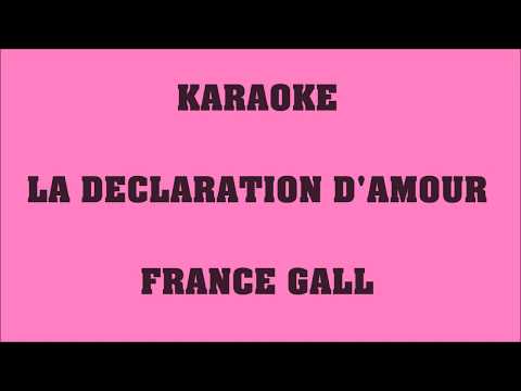 La déclaration d'amour - France Gall - KARAOKE