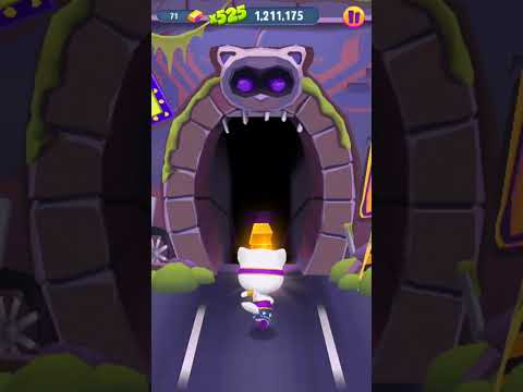 Talking Tom Gold Run Las Vegas City Purple Hero Angela Funny Race Chase The Raccoon Gameplay #Shorts