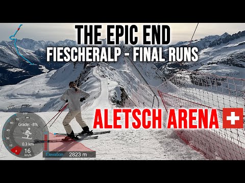 [4K] Skiing Aletsch Arena, Fiescheralp - Epic Final Runs - The End, Wallis Switzerland, GoPro HERO13