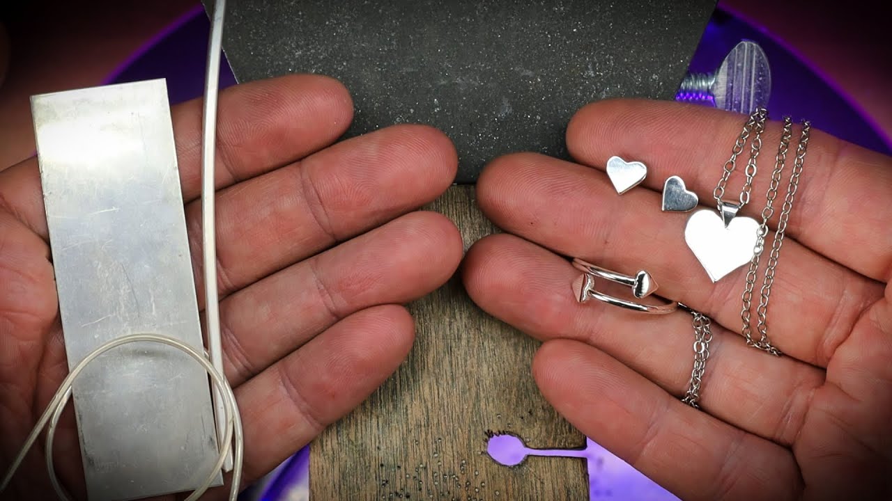 Creating a Silver Heart-Shaped Jewelry Set: A Guide to Crafting with Basic Tools