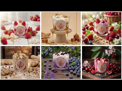 Publicité bougies artisanales gourmandes