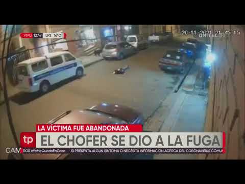 Driver runs over and abandons a pedestrian on a public road in La Paz.