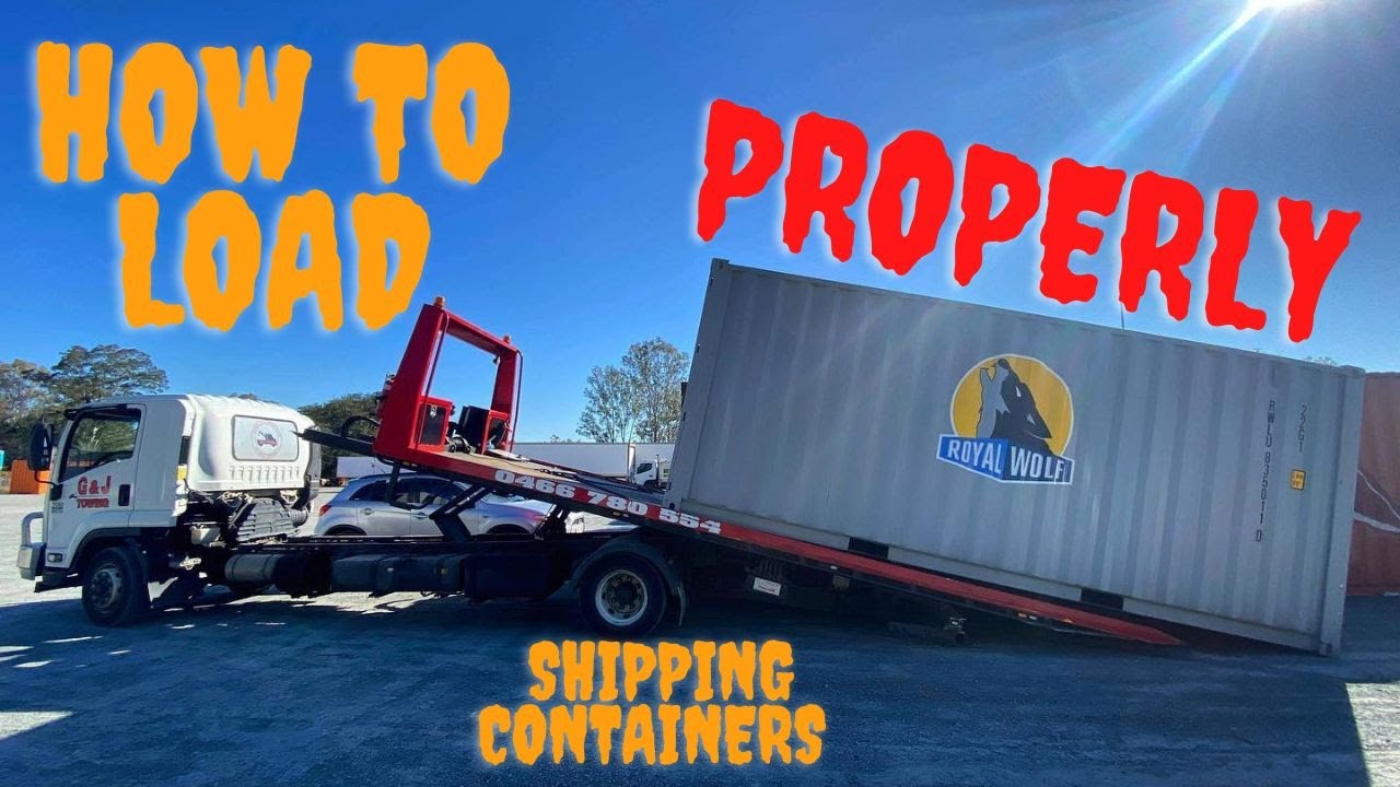 HOW TO:  pick up and drop off 20 foot shipping container PROPERLY! using a tilt tray tow truck